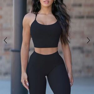 Black Athletic long bra